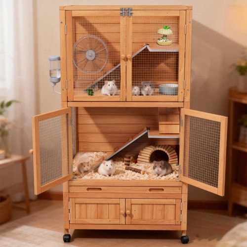 Tier wooden large hamster - large,
