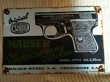 Plaque émaillée Pistolet