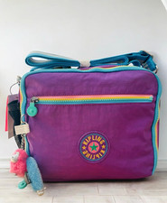 Kipling ERMY Kl9418 Rainbow Fun Purple FlG insulated Travel Lunch Bag