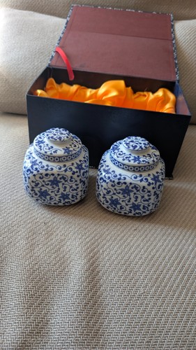 Paire ginger jars porcelaine - jars,