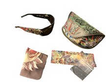 Christian Audigier CAS 411 SUNGLASSES Tortoise Embellished With Case & Cloth