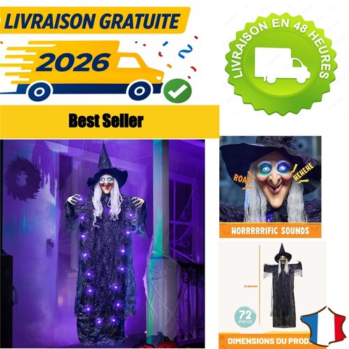 Sorcière animée halloween - sorcière,