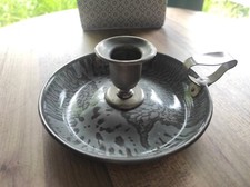 Bougeoir à anse en métal