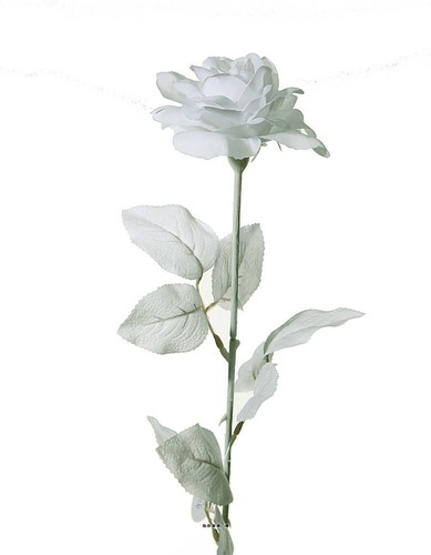 Rose artificielle blanche pure - blanche,