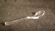 Signed Baccarat Crystal Confectionery Mustard Spoon