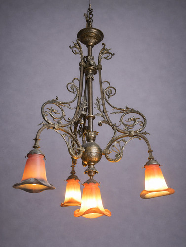 Lustre art nouveau - lustre,