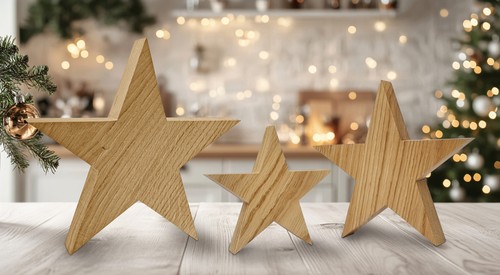 étoiles bois chêne - bois,