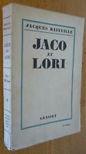 JACO ET LORI par Jacques Bainville (Editions Grasset en 1927)