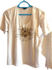 UN JOUR AILLEURS tee shirt blanc  taille 42