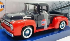 MOTOR MAX, FORD F-100 pick-up 1956 GULF Noir et rouge, échelle 1/24, MMX79647