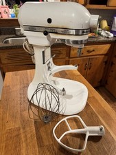 Rare KitchenAid Hobart Model K5+A White 10 Speed Lift Stand Mixer Works No Bowl