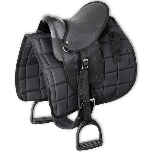 Ensemble selle pony - pony, noir