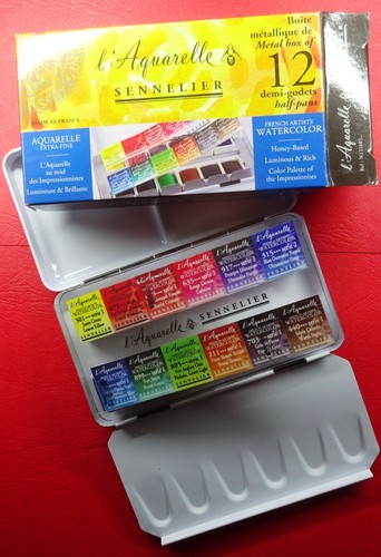 Boîte métal aquarelle - boîte,