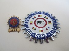 Rally Liège Rome Liège 1960 BADGE + diminutive pin