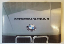 1982 BMW 518, 520i, 525i, 528i (E28) Owners Manual