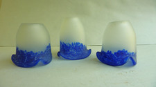 Lot de 3 petites tulipes en pate de verre