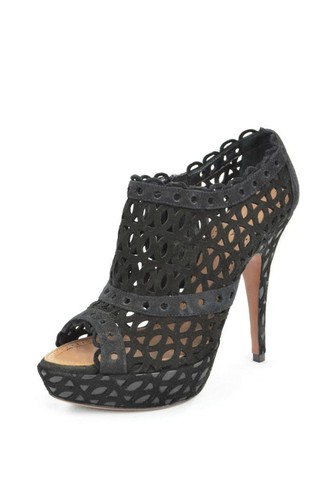 Alaia womens black perforated - womens,