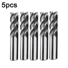 5 Pièces HSS CNC 4 Flûte Fraise En Bout Fraiseuse Tige Droite Bit 1/4 * 1/4