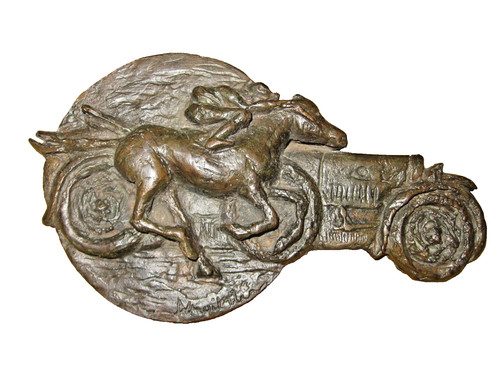 Bugatti type plaque bronze - type,