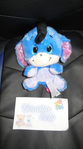 Doudou peluche bourriquet bleu - bourriquet,