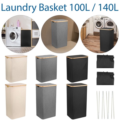 Panier linge pliant 100l - panier,