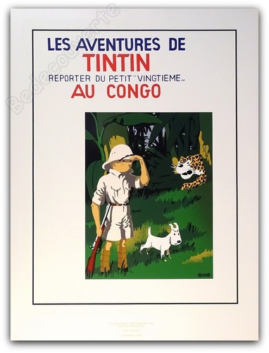 Affiche sérigraphie tintin - sérigraphie, au