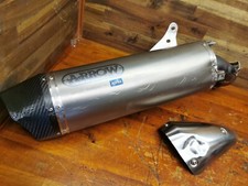 2014 Aprilia Caponord 1200 Arrow Race Competition Exhaust Pipe Can w Heat Shield