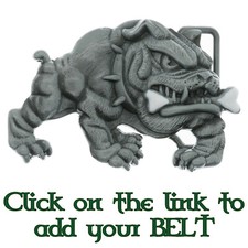 Boucle De Ceinture Pour Chien Bulldog Anglais Et Os