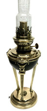 Antique Beautiful Small POIL LAMP "EMPIRE" Bronze and Brass 19th Century