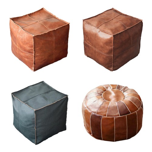 Pouf marocain cuir pu - marocain,