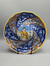 Deruta Italian Renaissance Revival maiolica wall plate with Ceres, mid-19th C