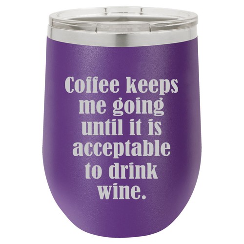 Stemless wine tumbler coffee - stemless,