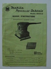 MAKITA Ponceuse orbitale B04510 1981 manuel d'instructions - French