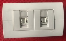 HAGER Systo Double Prise RJ45 à Encastrer Horizontal-Complet prêt à Poser  WS214