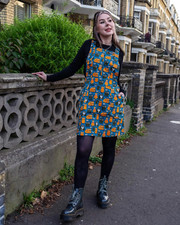 Robe Pinafore En Twill À Rayures Chats Et Souris