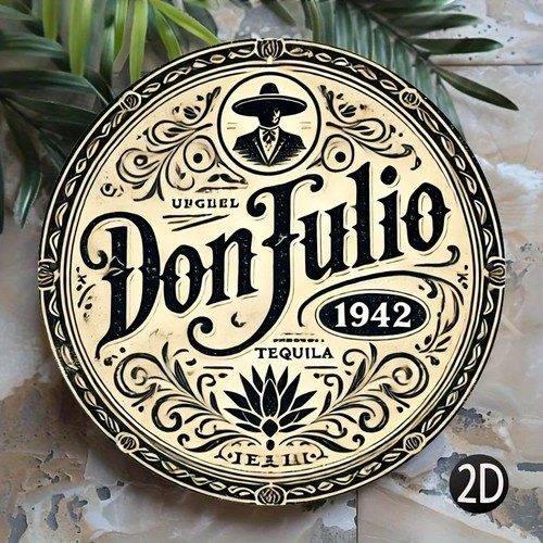 Don julio 1942 tequila metal - don,