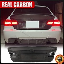 Real Carbon Rear Trunk Boot Lid Spoiler Cover Trim For 2008-11 BMW 3 Series E92