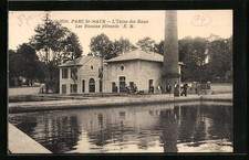 Old postcard Parc-St-Maur, L ́Usine des Eaux, Les Bassins filtrants 
