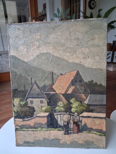 Peinture huile sur - peinture, panneau