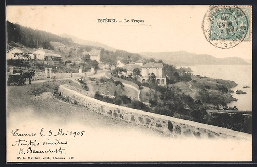 Cpa trayas vue du littoral - le, trayas,