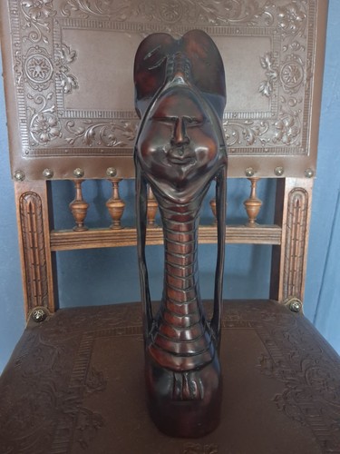 Statuette buste ébène - statuette,