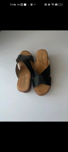 Mule noire brides - a,