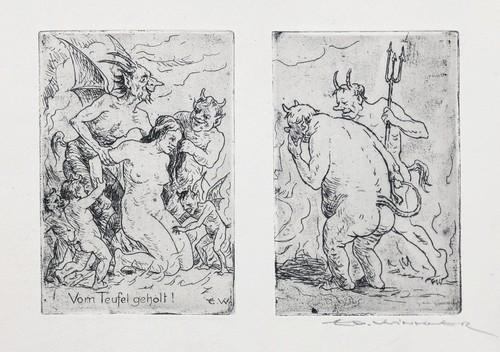 Diable hanté encre - hanté, en
