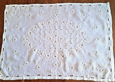 Early 20th Century Embossed Yarn Placemat - 70cm x 50cm