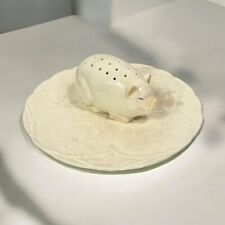 Vintage Majolica Style Pig Hors D'ouvrest Plate Canape Platter