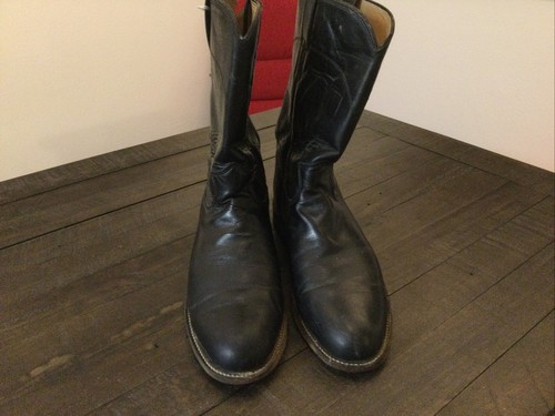 Justin mens black leather - black,