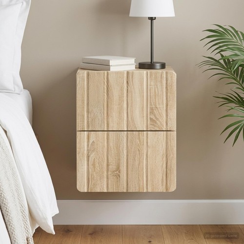 Cabinet chevet mural bois - mural,