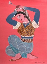 Painting, original XX painting, gouache, signed Adnene Chennaoui - (TUNISIA)