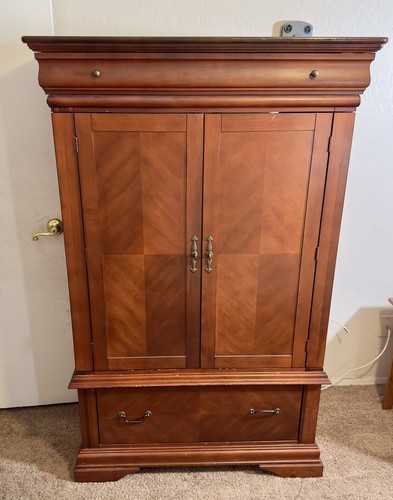 Cherry wood armoire - cherry,