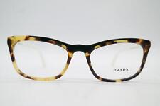 Lunettes Prada VPR 10V Marron Vert Blanc Ovales Monture De Lunettes Neuf